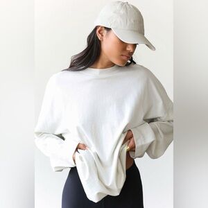 Joah Brown vintage cotton off White long sleeve Sweatshirt